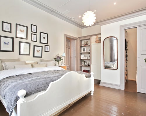 Paint colors - walls painted white with gray trim