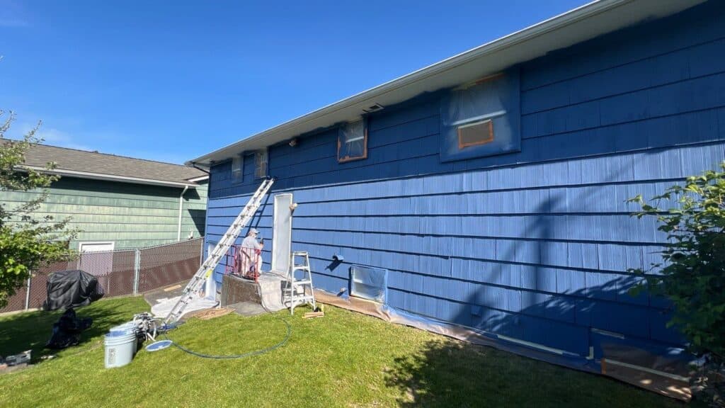 Exterior painting on a home in Seattle