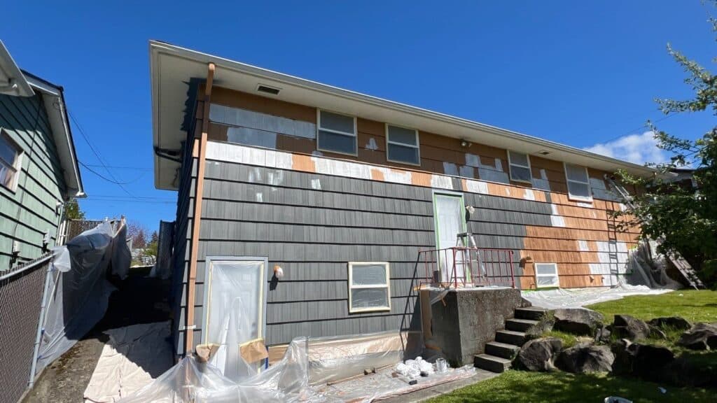 Exterior painting on a home in Seattle